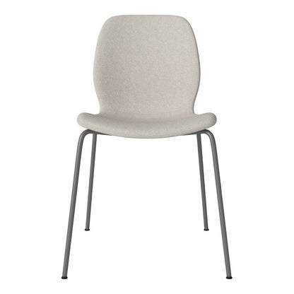 Chaise de salle à manger Seed - Rembourrée - Base en acier, laquée gris