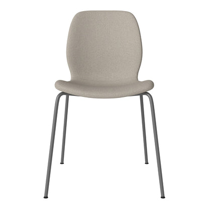 Chaise de salle à manger Seed - Rembourrée - Base en acier, laquée gris