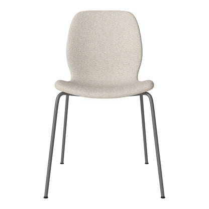 Chaise de salle à manger Seed - Rembourrée - Base en acier, laquée gris