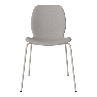 Chaise de salle à manger Seed - Rembourrée - Base en acier, laquée gris