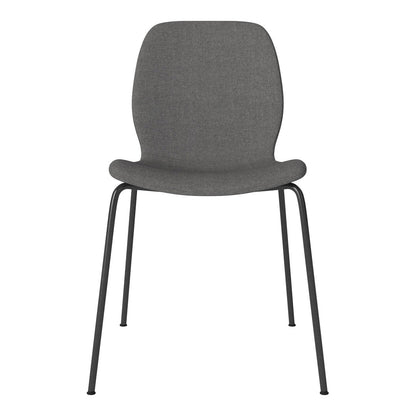 Chaise de salle à manger Seed - Rembourrée - Base en acier, laquée noire