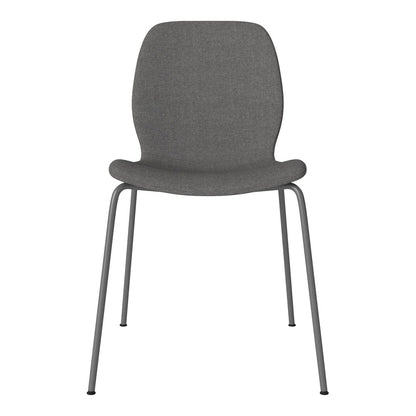 Chaise de salle à manger Seed - Rembourrée - Base en acier, laquée gris