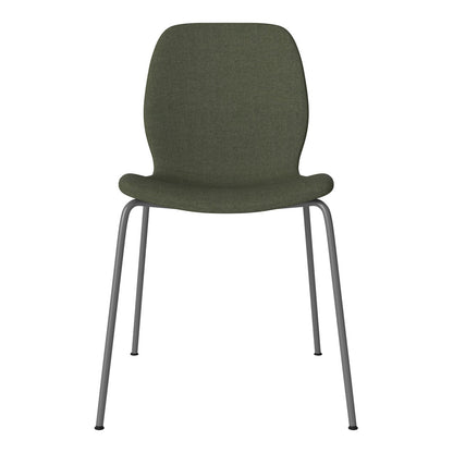 Chaise de salle à manger Seed - Rembourrée - Base en acier, laquée gris