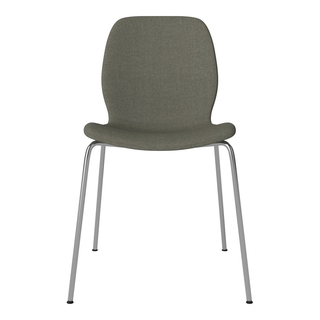 Chaise de salle à manger Seed - Rembourrée - Base chromée