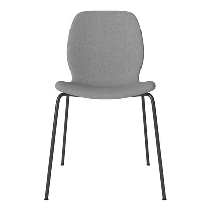 Chaise de salle à manger Seed - Rembourrée - Base en acier, laquée noire