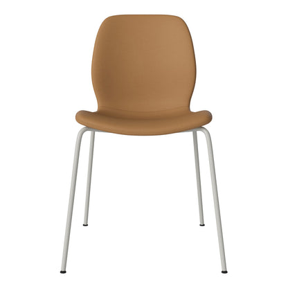 Chaise de salle à manger Seed - Rembourrée - Base en acier, laquée gris