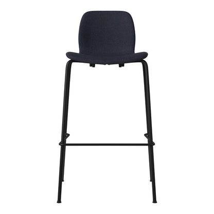 Chaise de bar Seed - Rembourrée - Piètement en acier, laquée noire