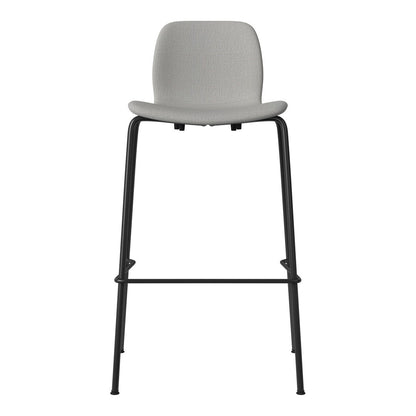 Chaise de bar Seed - Rembourrée - Piètement en acier, laquée noire