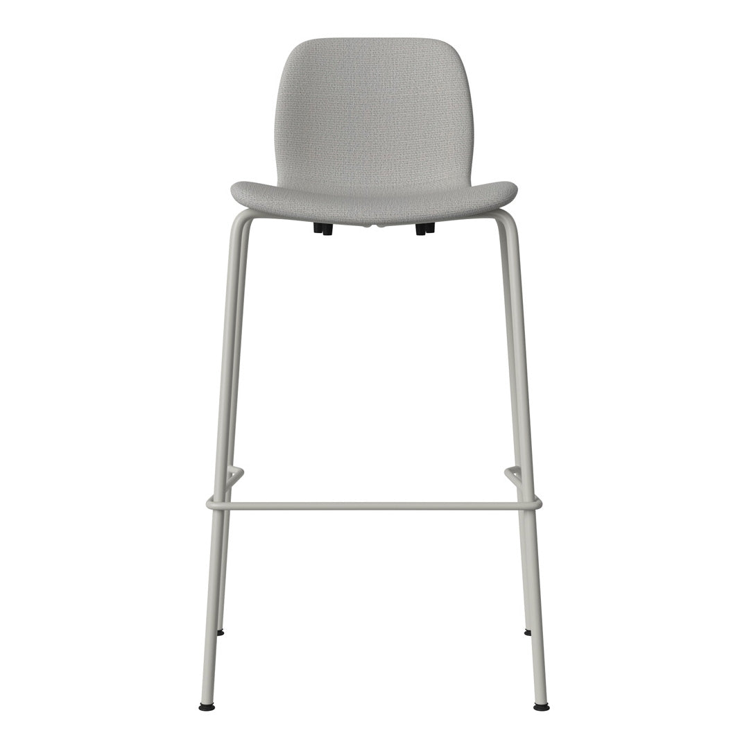 Chaise de bar Seed - Rembourrée - Piètement en acier, laquée gris