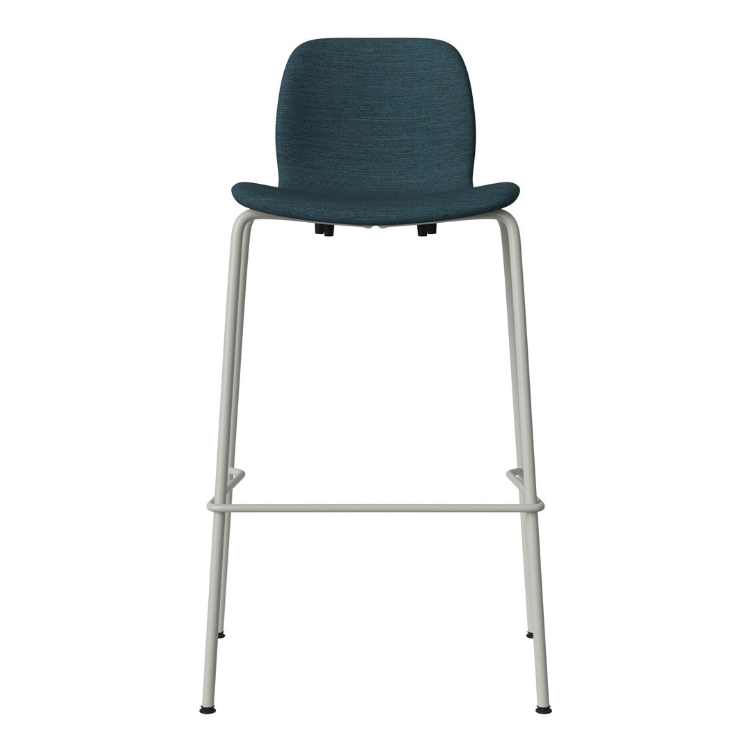 Chaise de bar Seed - Rembourrée - Piètement en acier, laquée gris