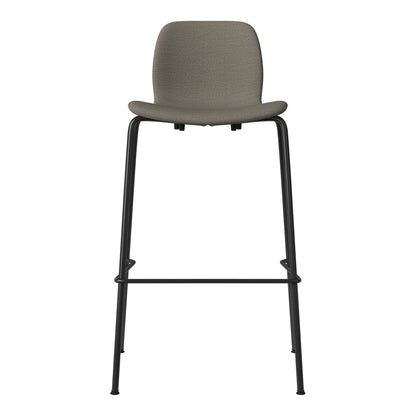 Chaise de bar Seed - Rembourrée - Piètement en acier, laquée noire