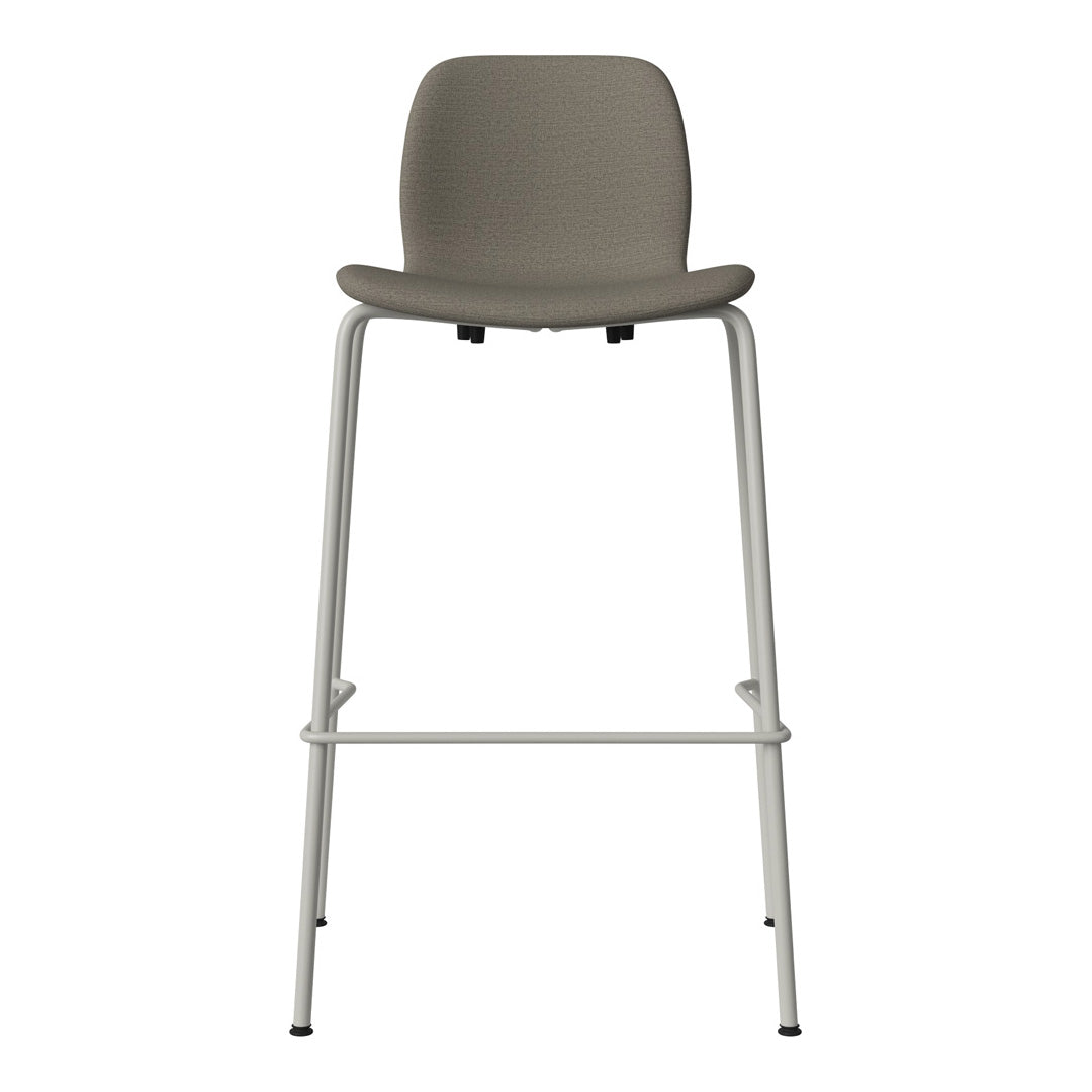 Chaise de bar Seed - Rembourrée - Piètement en acier, laquée gris