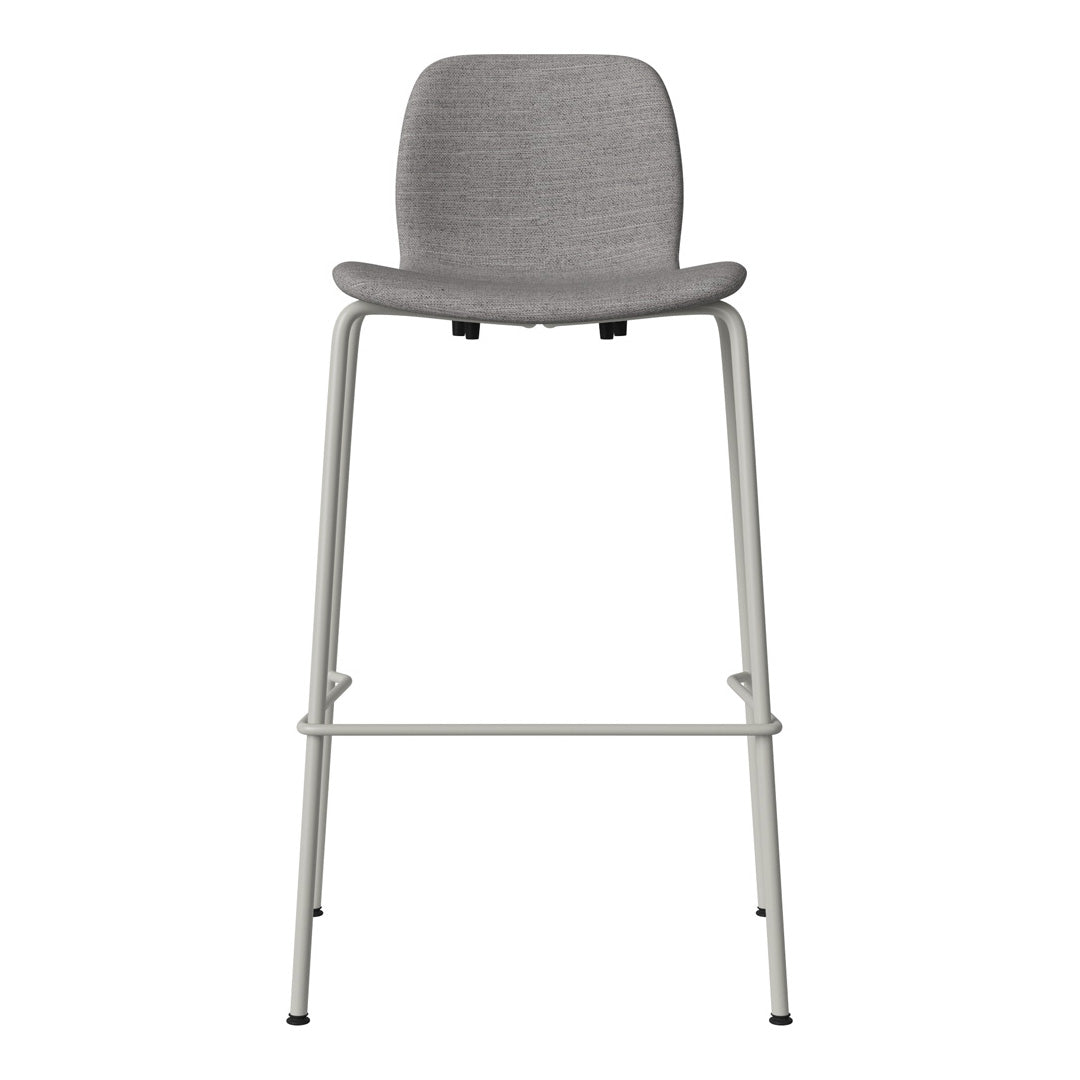 Chaise de bar Seed - Rembourrée - Piètement en acier, laquée gris