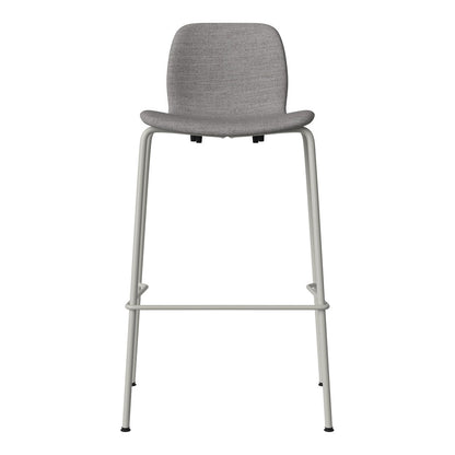 Chaise de bar Seed - Rembourrée - Piètement en acier, laquée gris