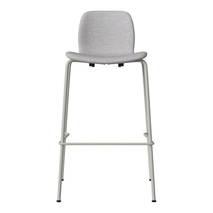 Chaise de bar Seed - Rembourrée - Piètement en acier, laquée gris