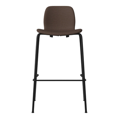 Chaise de bar Seed - Rembourrée - Piètement en acier, laquée noire
