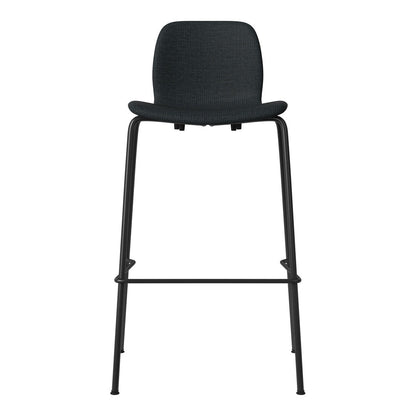 Chaise de bar Seed - Rembourrée - Piètement en acier, laquée noire