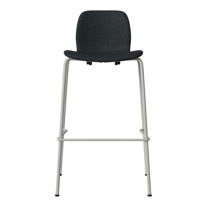 Chaise de bar Seed - Rembourrée - Piètement en acier, laquée gris
