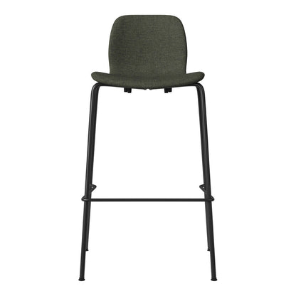 Chaise de bar Seed - Rembourrée - Piètement en acier, laquée noire