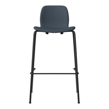 Chaise de bar Seed - Rembourrée - Piètement en acier, laquée noire