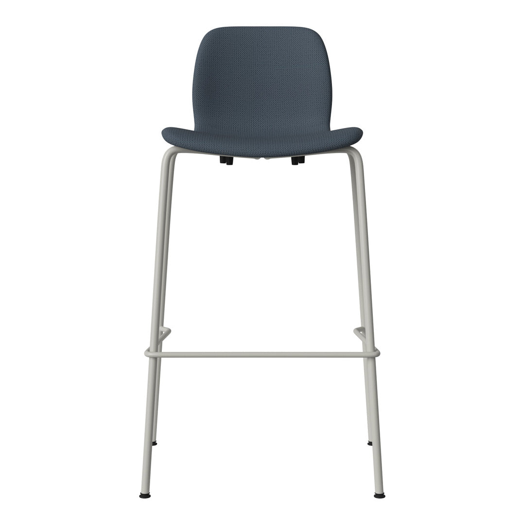 Chaise de bar Seed - Rembourrée - Piètement en acier, laquée gris