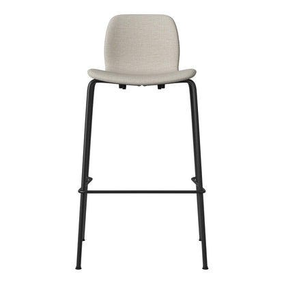 Chaise de bar Seed - Rembourrée - Piètement en acier, laquée noire