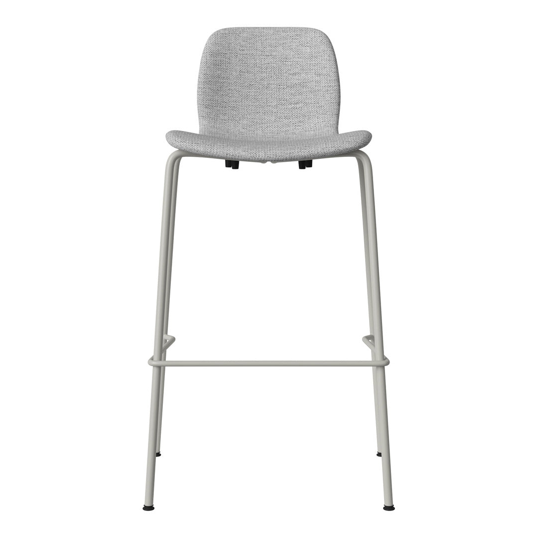 Chaise de bar Seed - Rembourrée - Piètement en acier, laquée gris