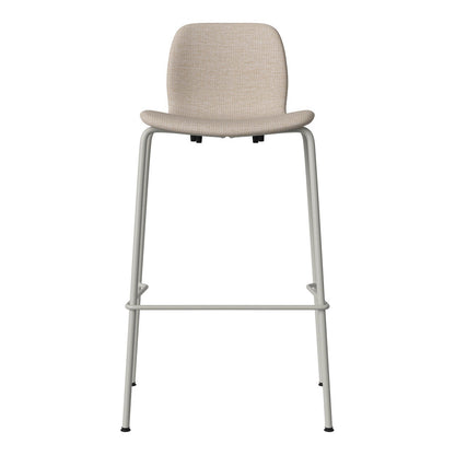 Chaise de bar Seed - Rembourrée - Piètement en acier, laquée gris