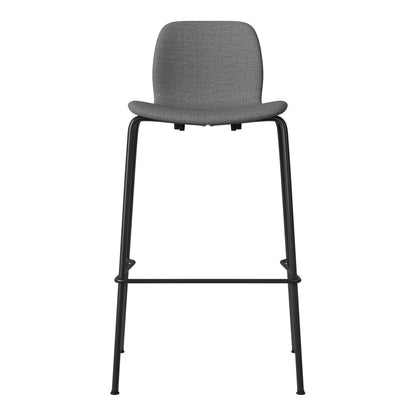 Chaise de bar Seed - Rembourrée - Piètement en acier, laquée noire