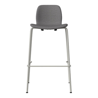 Chaise de bar Seed - Rembourrée - Piètement en acier, laquée gris