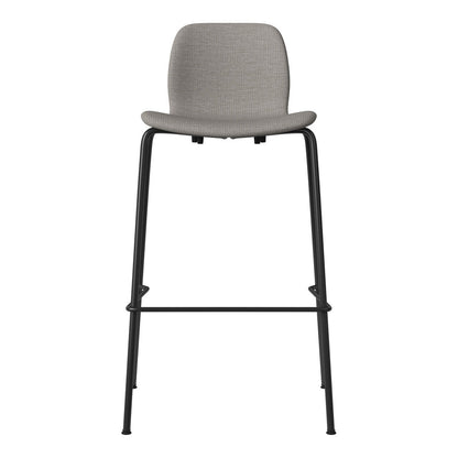 Chaise de bar Seed - Rembourrée - Piètement en acier, laquée noire