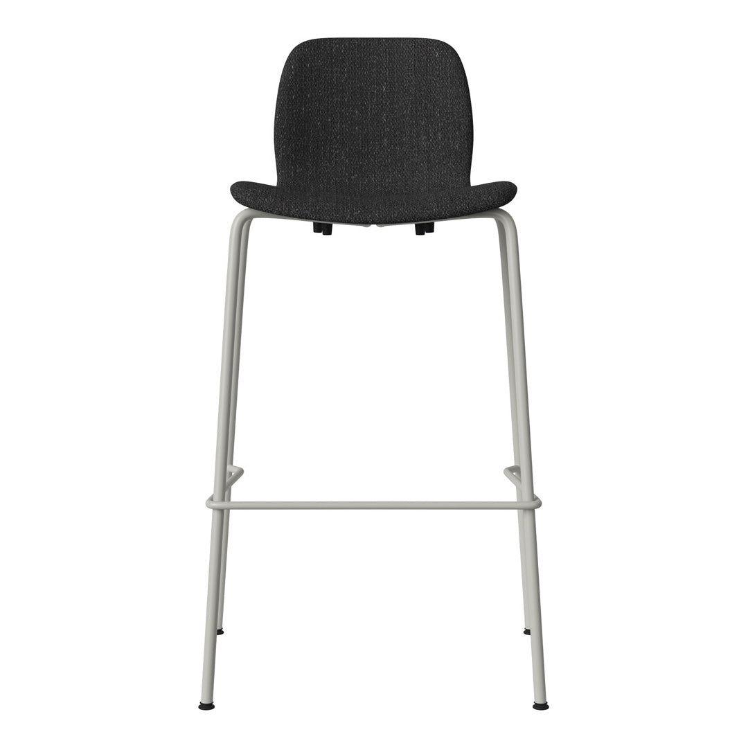Chaise de bar Seed - Rembourrée - Piètement en acier, laquée gris