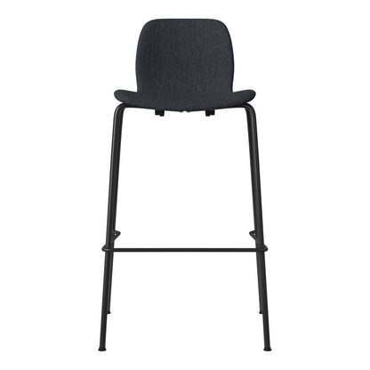 Chaise de bar Seed - Rembourrée - Piètement en acier, laquée noire