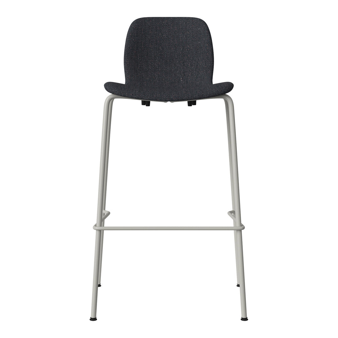 Chaise de bar Seed - Rembourrée - Piètement en acier, laquée gris