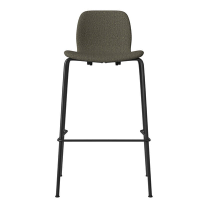 Chaise de bar Seed - Rembourrée - Piètement en acier, laquée noire