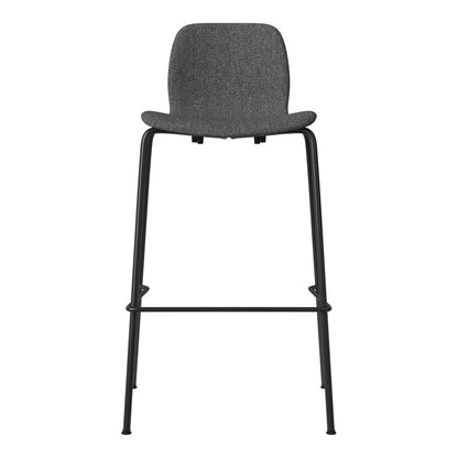 Chaise de bar Seed - Rembourrée - Piètement en acier, laquée noire