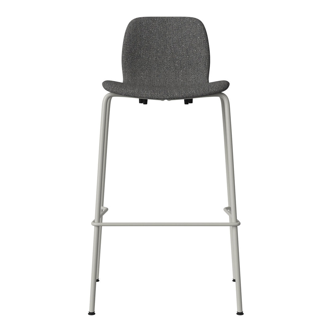 Chaise de bar Seed - Rembourrée - Piètement en acier, laquée gris
