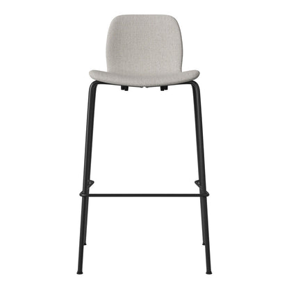 Chaise de bar Seed - Rembourrée - Piètement en acier, laquée noire