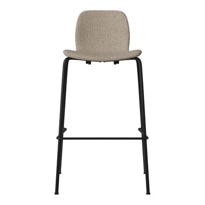 Chaise de bar Seed - Rembourrée - Piètement en acier, laquée noire