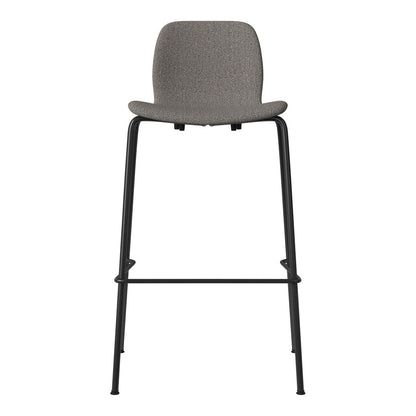 Chaise de bar Seed - Rembourrée - Piètement en acier, laquée noire