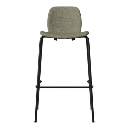 Chaise de bar Seed - Rembourrée - Piètement en acier, laquée noire