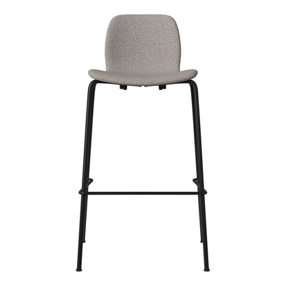 Chaise de bar Seed - Rembourrée - Piètement en acier, laquée noire