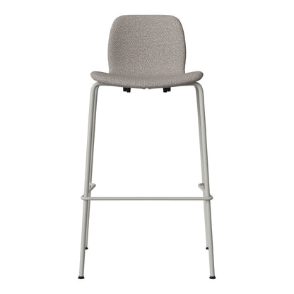 Chaise de bar Seed - Rembourrée - Piètement en acier, laquée gris