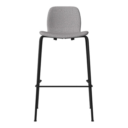 Chaise de bar Seed - Rembourrée - Piètement en acier, laquée noire