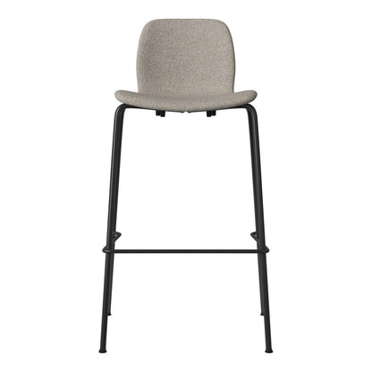 Chaise de bar Seed - Rembourrée - Piètement en acier, laquée noire