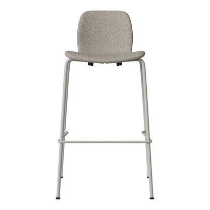 Chaise de bar Seed - Rembourrée - Piètement en acier, laquée gris