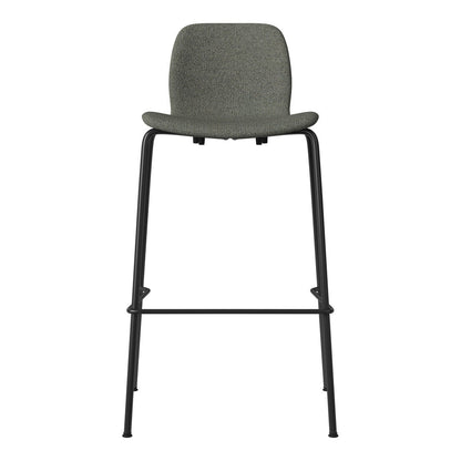 Chaise de bar Seed - Rembourrée - Piètement en acier, laquée noire