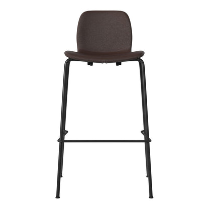 Chaise de bar Seed - Rembourrée - Piètement en acier, laquée noire