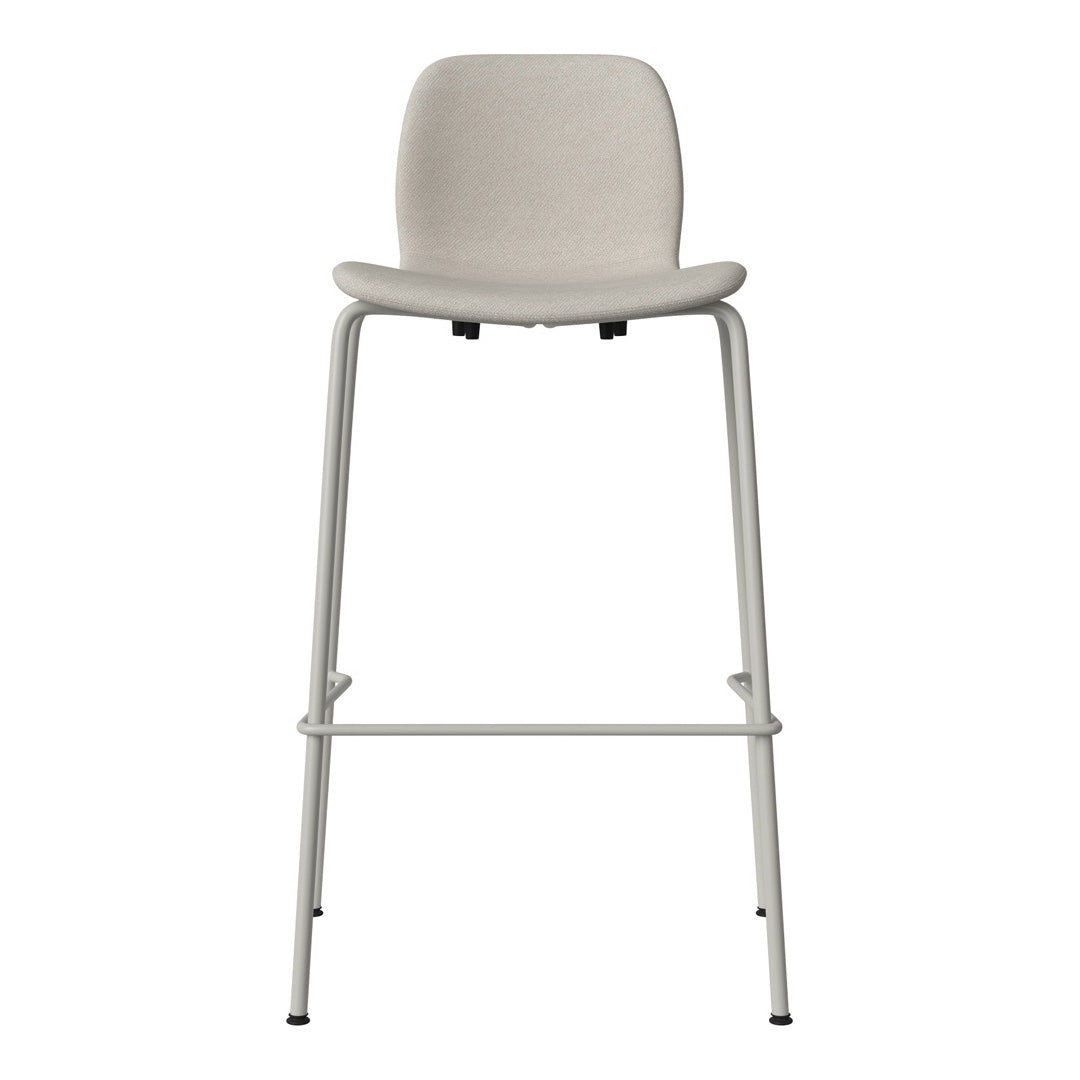 Chaise de bar Seed - Rembourrée - Piètement en acier, laquée gris