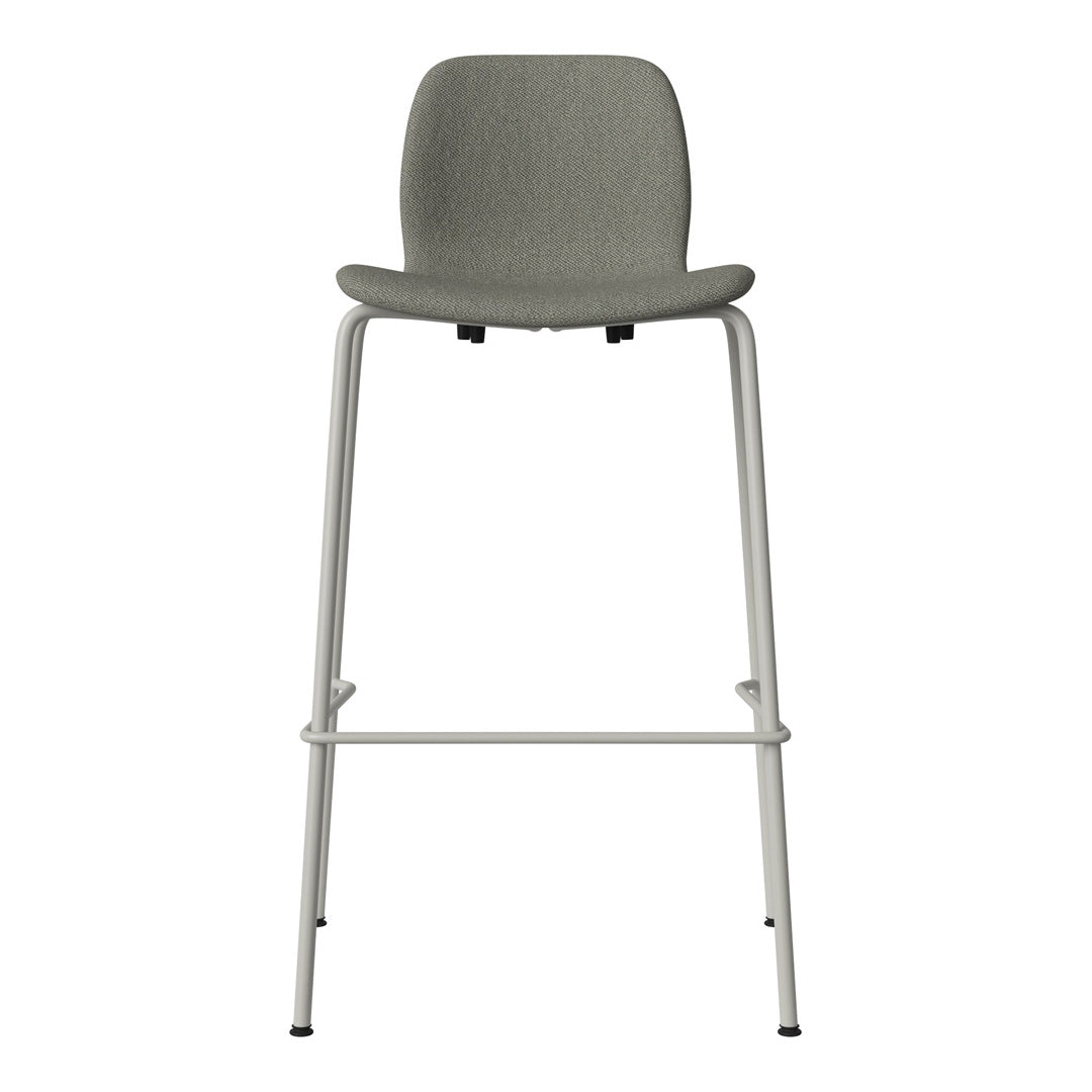 Chaise de bar Seed - Rembourrée - Piètement en acier, laquée gris